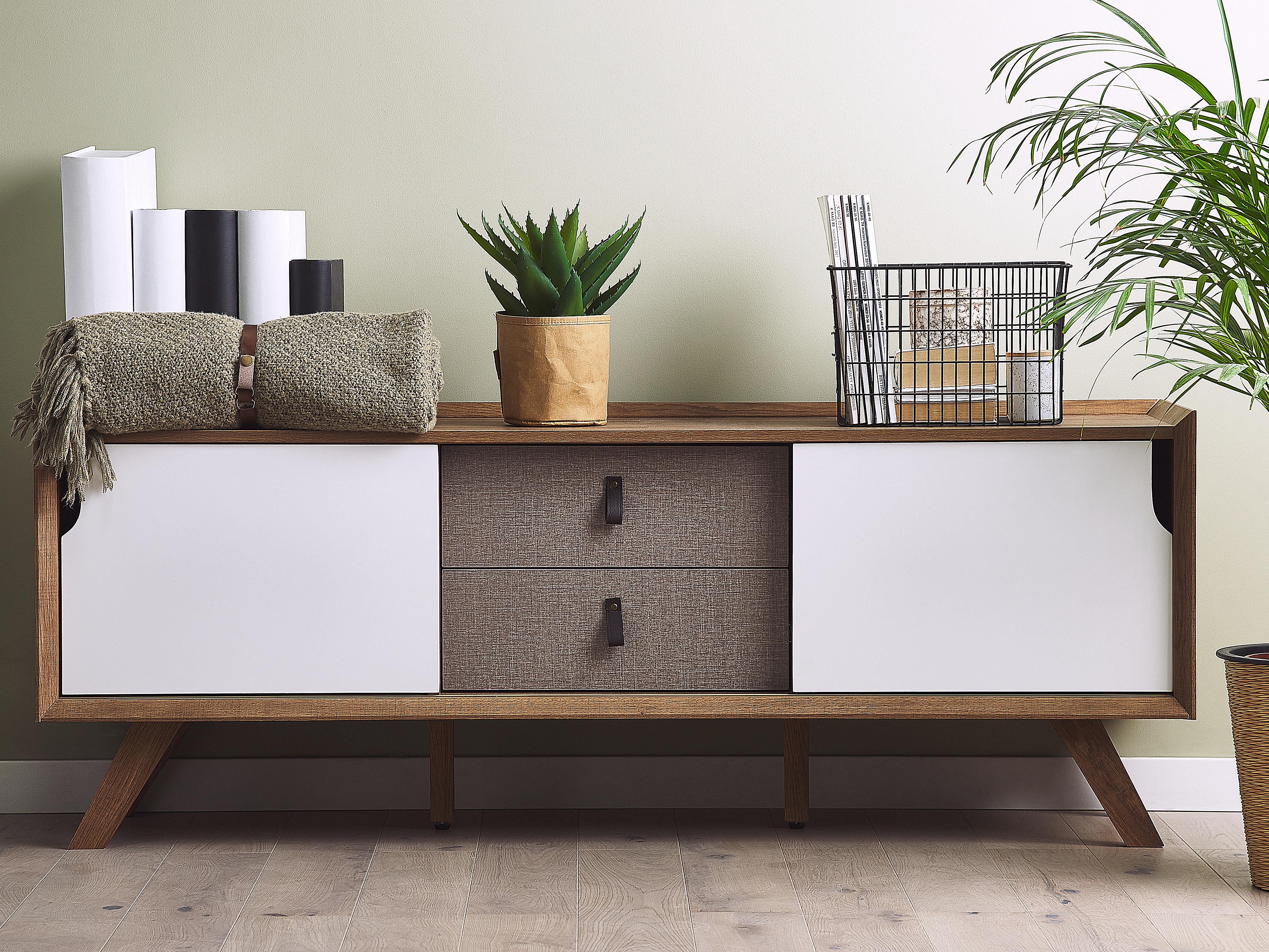TV Stand ACTON Brown/ White