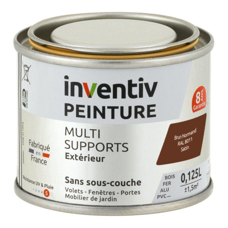 Peinture multi-supports brun normand satiné 0,125 L INVENTIV