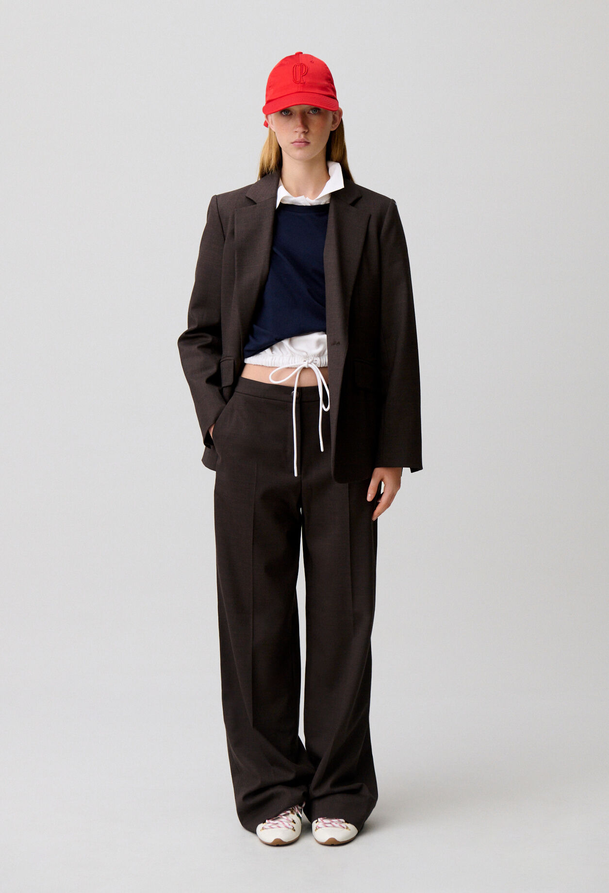 Pantalon droit laine
