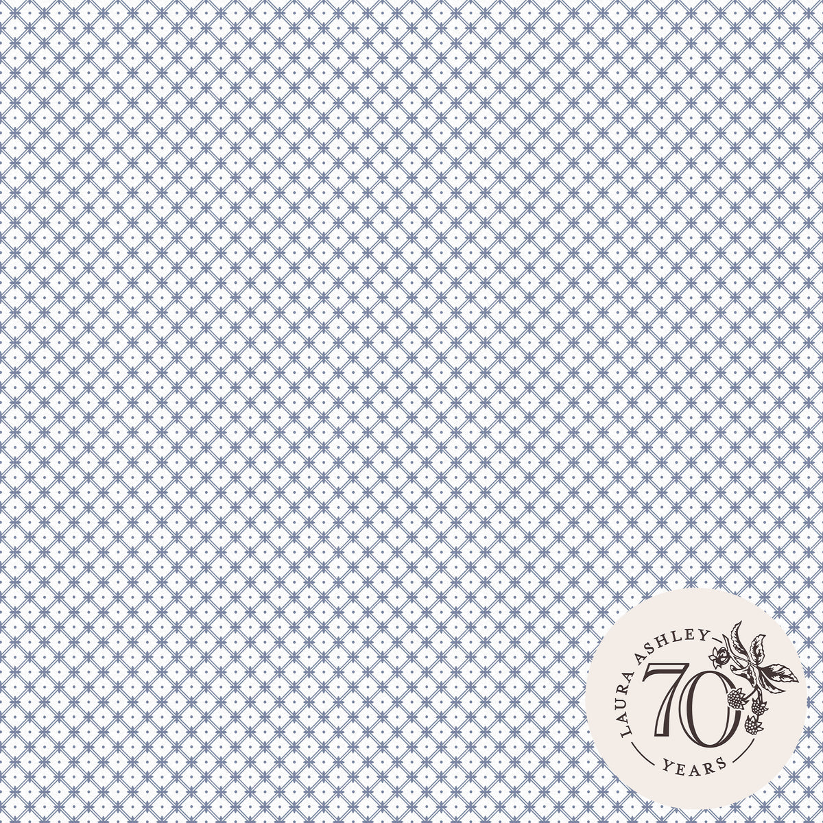 Laura Ashley Vliesbehang - Wickerwork Dark Seaspray Blue - Blauw 10mx52cm