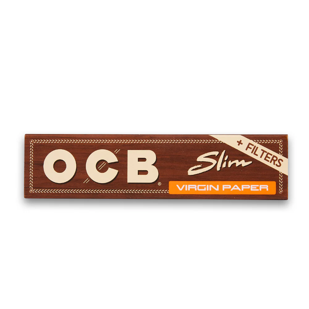 OCB Slim Virgin Paper King Size Rolling Papers + Paper Filter Tips