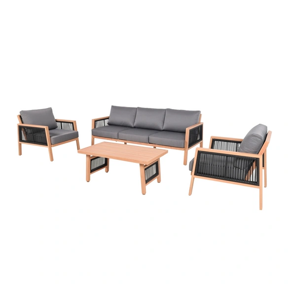 Loungeset »Morelia« 4-tlg, naturfarben, inkl. Auflagen