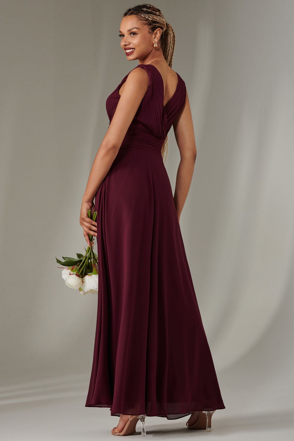 Jolie Moi Cora Sleeveless Chiffon Maxi Dress