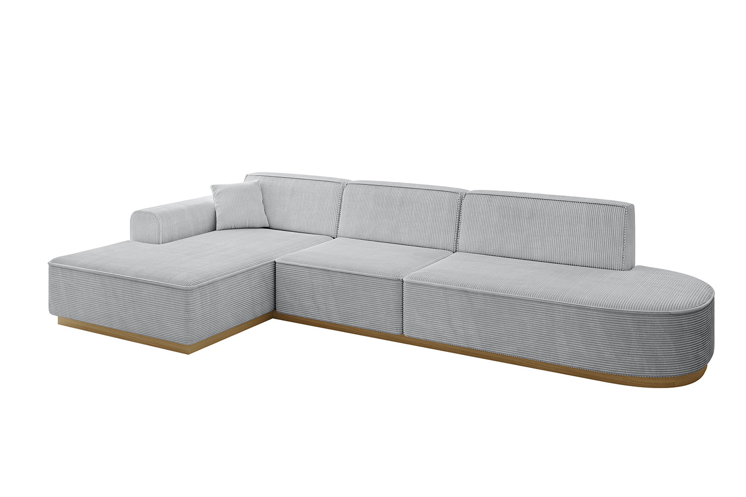 Narożnik lewostronny bez funkcji spania IREA-L2-v2 327x165x80 cm Szary