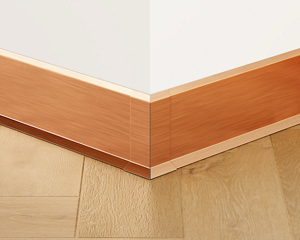 Coin extérieur pour plinthe Ilcom FL Cuivre satiné - 30mm x 100 mm x 0,65 ep.