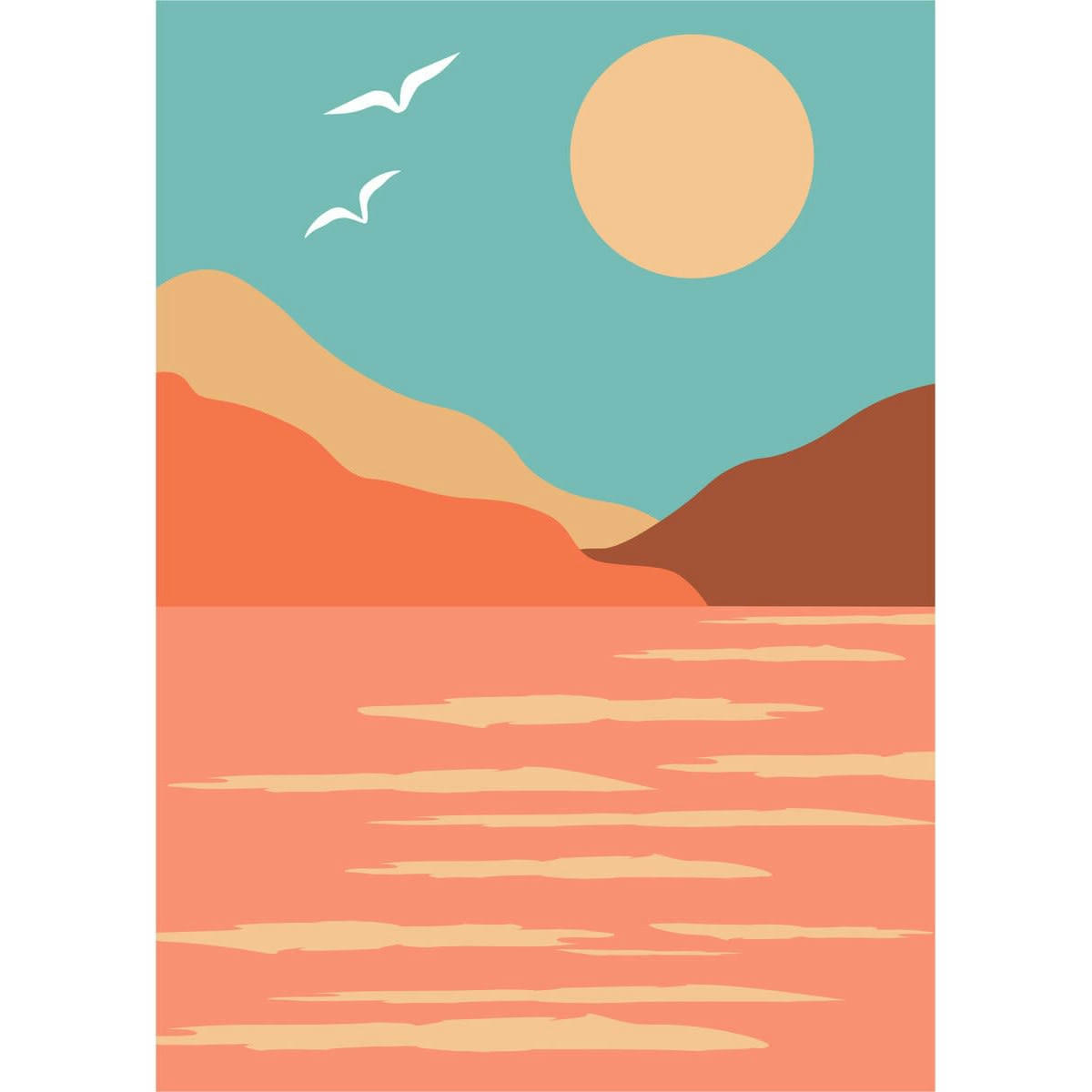 ILLUSTRATION - Tableau sur toile plage 30x45 cm