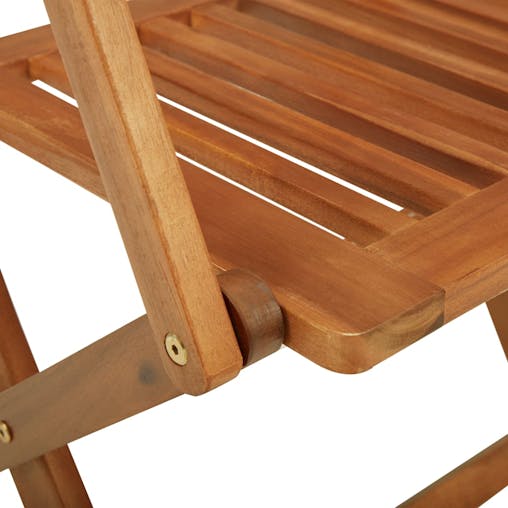 NNEVL 3 Piece Folding Garden Dining Set Solid Acacia Wood