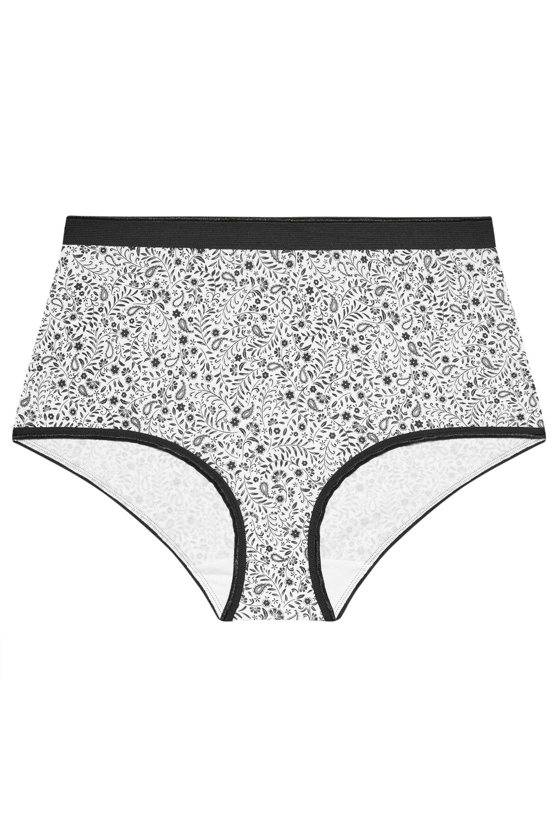 Yours 5 Pack Paisley Print Full Briefs