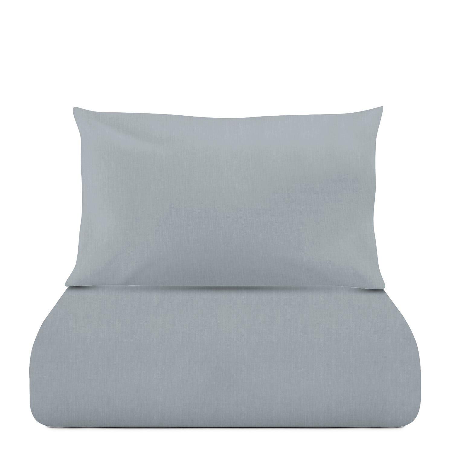 Parure copripiumino singolo azzurro Jersey melange