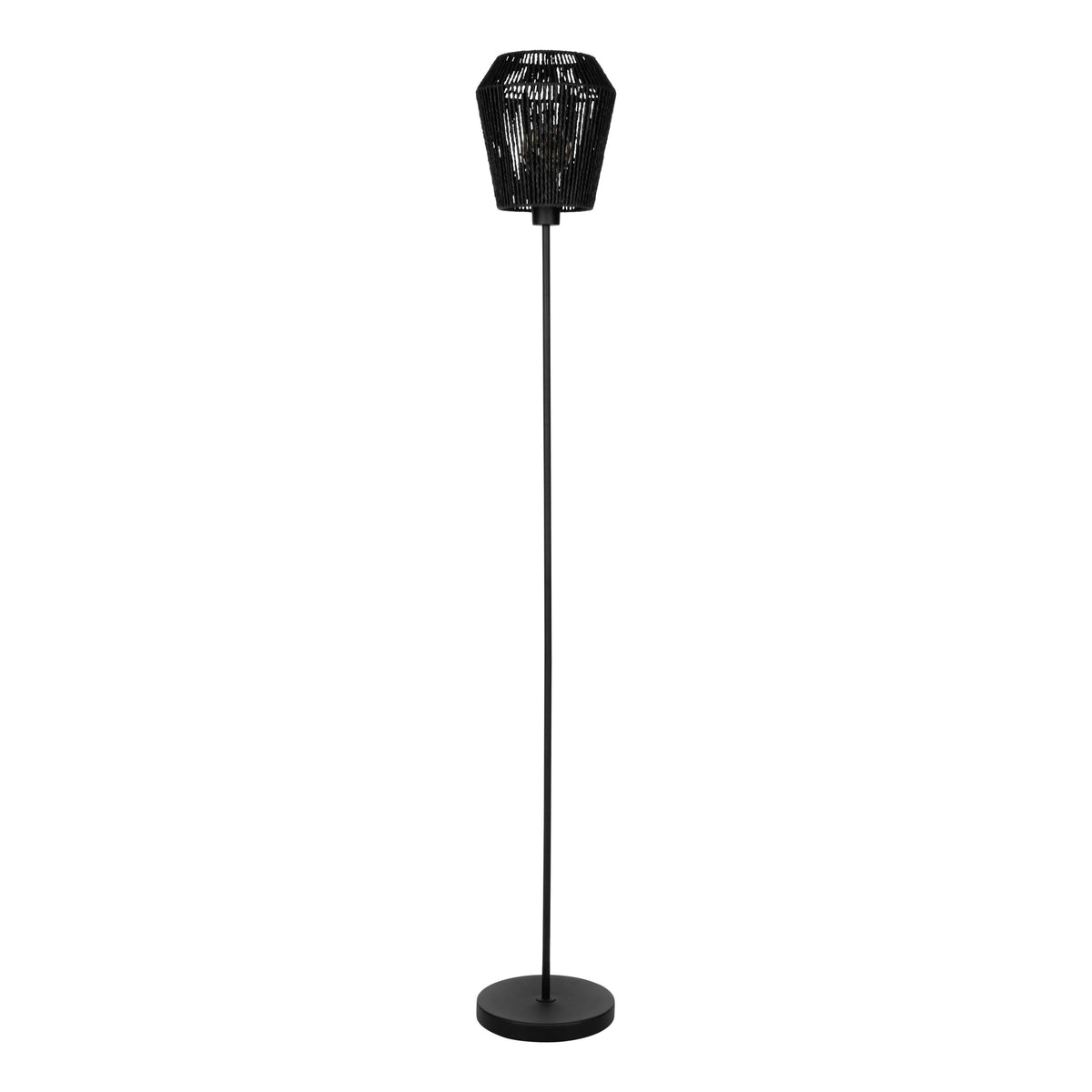 EGLO Vloerlamp Persley - e27 - papier/staal - zwart