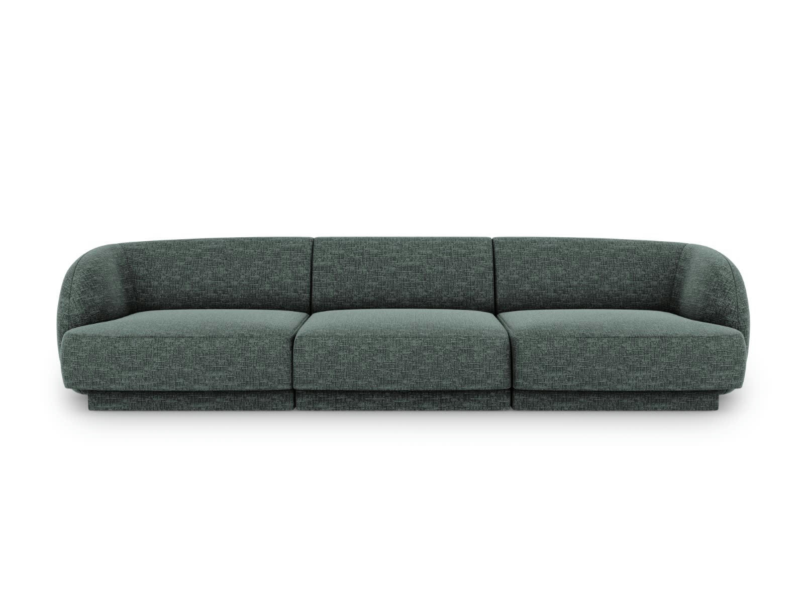 MILEY - Canapé 3 places en tissu chenille pétrole