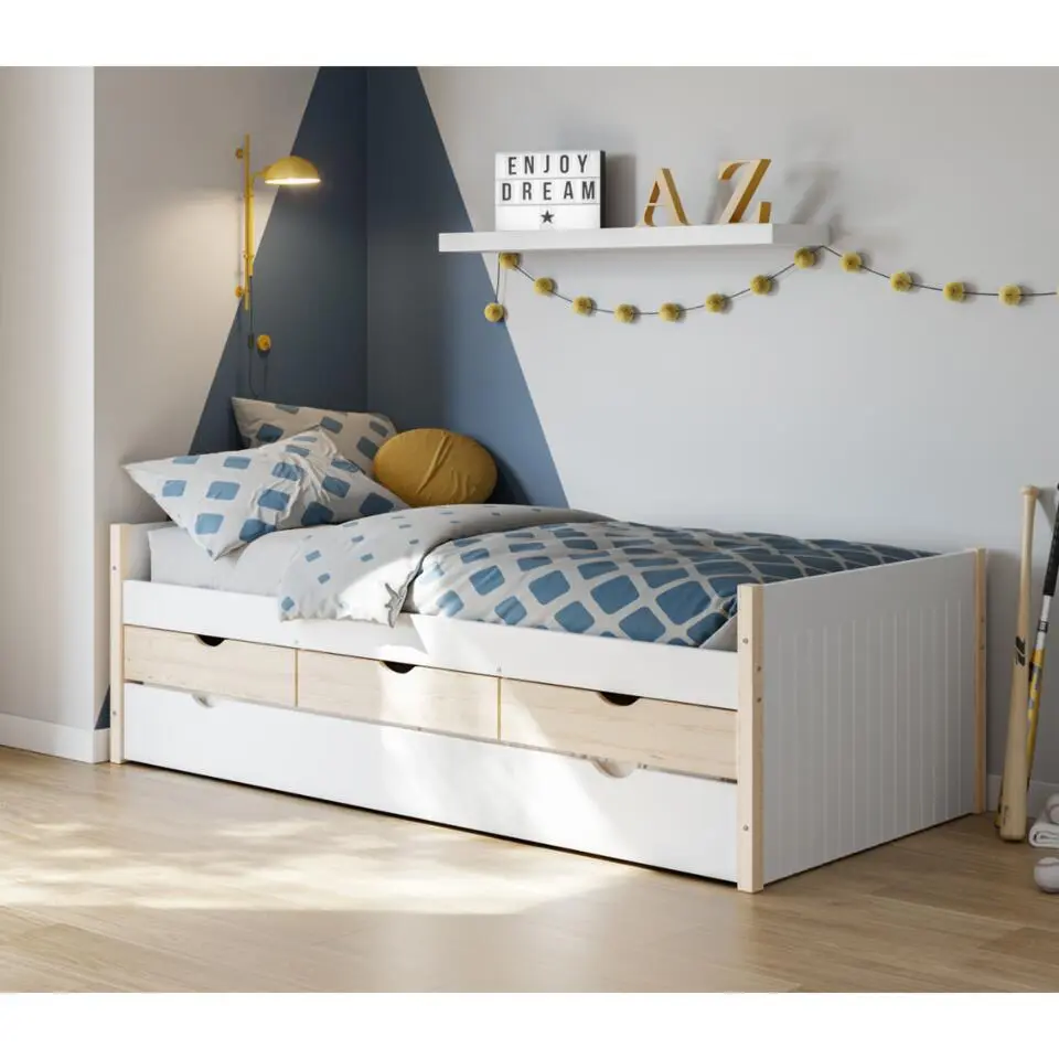 Calicosy - ROMEO Bed - Beige - 98,2x205x63 cm