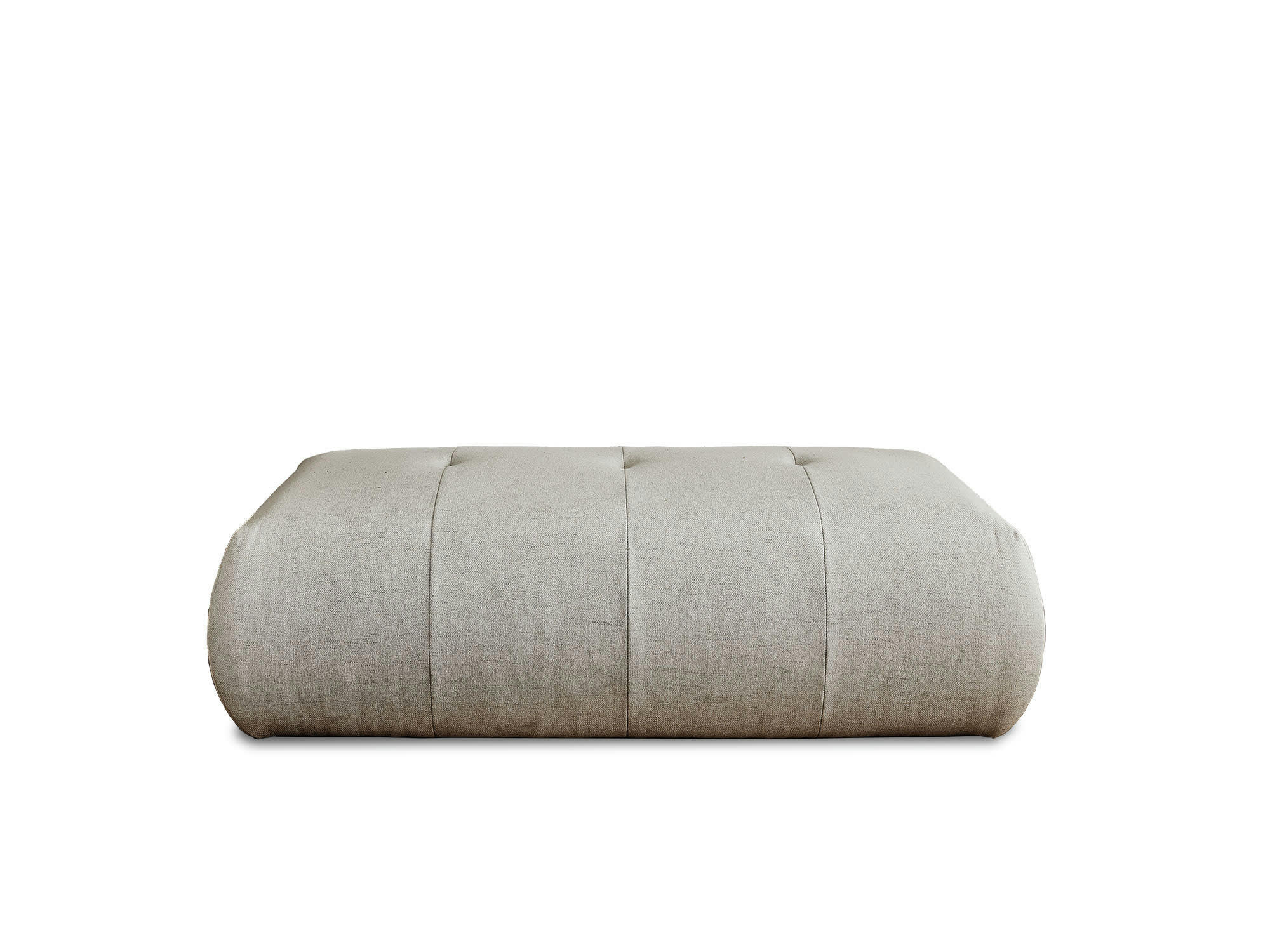 ONYX - Pouf en tissu gris clair