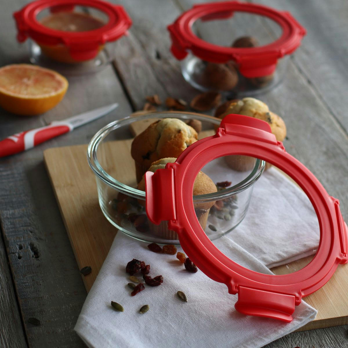 CRISTAL - Boîte hermétique ronde 930ml en verre