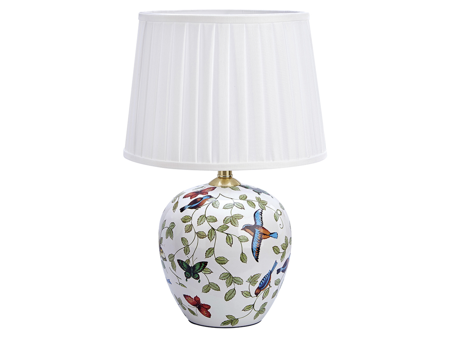 Lampa stołowa Goteborg 48 cm ceramiczna biało-niebieska