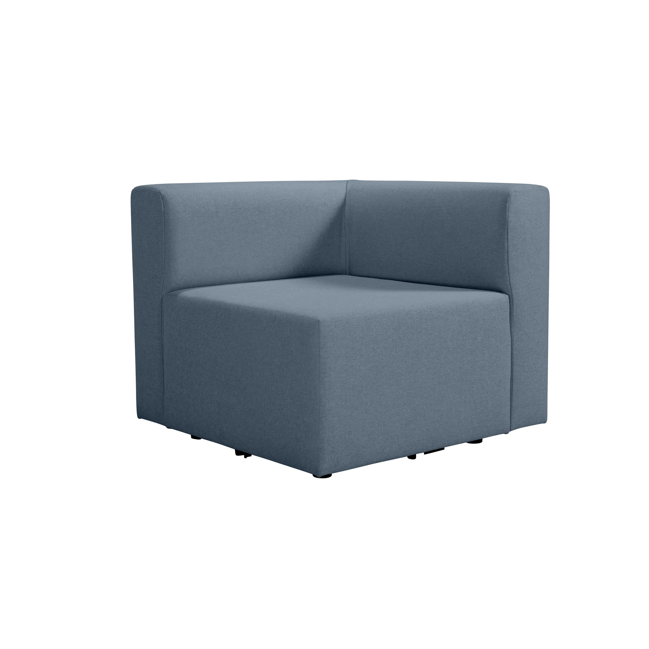 PINOT - Angle réversible pour canapé modulable en tissu bleu