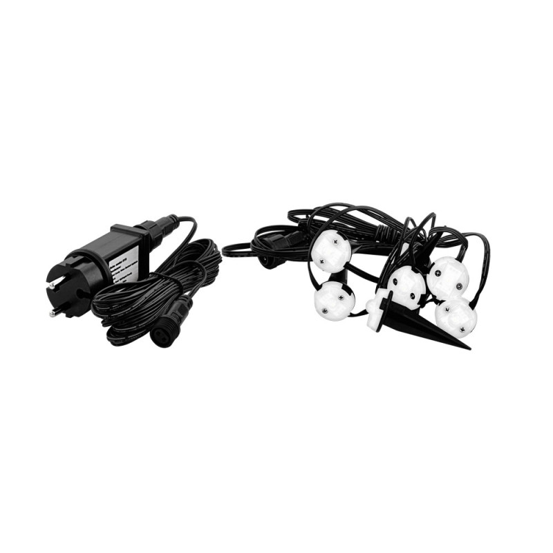 Guirlande extérieure LED Spinetoli avec piquets 6 x 0,4 W 1,4 m EGLO