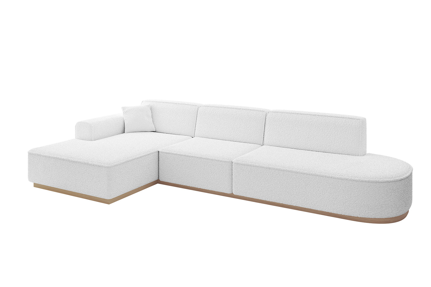 Narożnik lewostronny bez funkcji spania IREA-L2 327x165x80 cm Biały