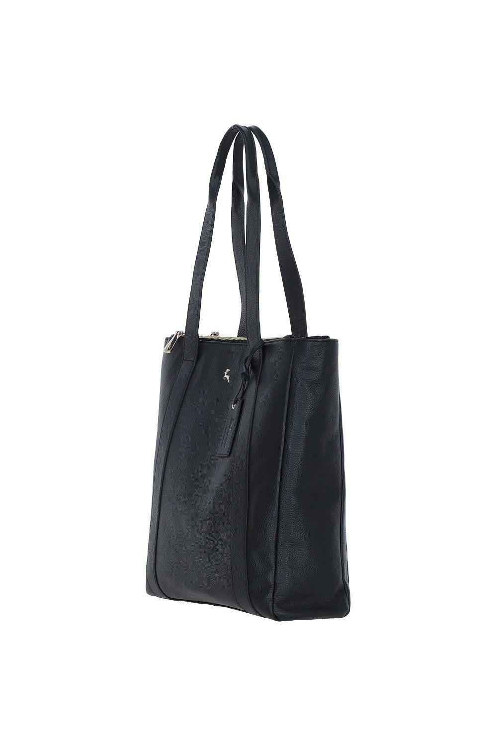 Ashwood Leather Consistenza Intensa' Ashwood Modern Black Leather Shoulder Bag