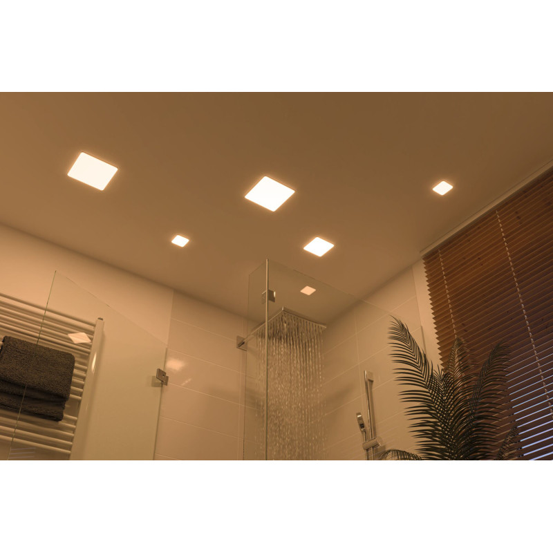 Panneau LED Veluna VariFit blanc chaud 12,5 x 12,5 cm 900 lm 8,5 W PAULMANN