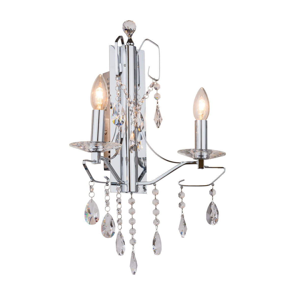 Kinkiet srebrny ROYAL 2xE14x40W wym:37x52x22cm IP20 Italux