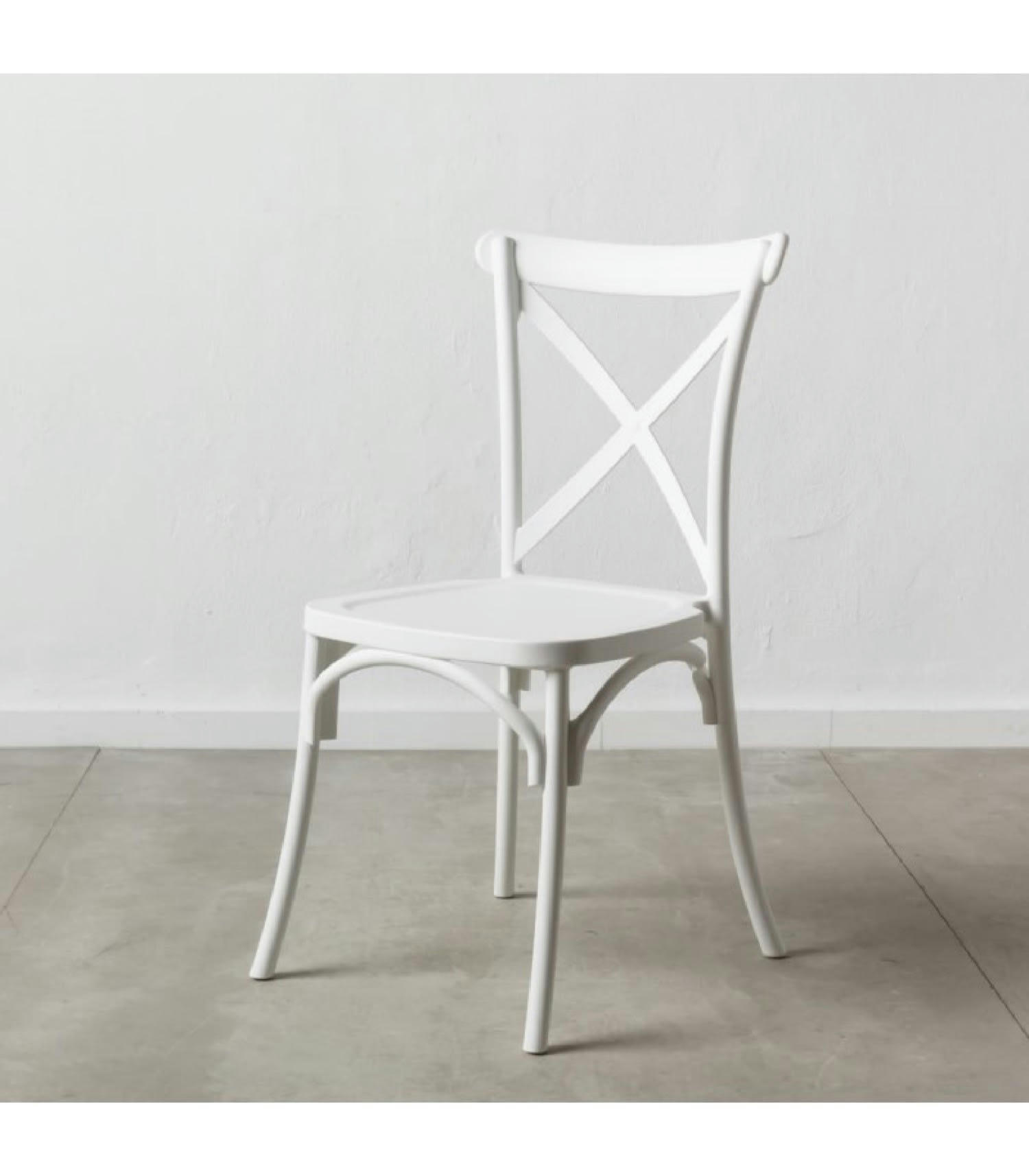 ESPRIT BISTROT - Chaise bistrot en polypropylène blanc