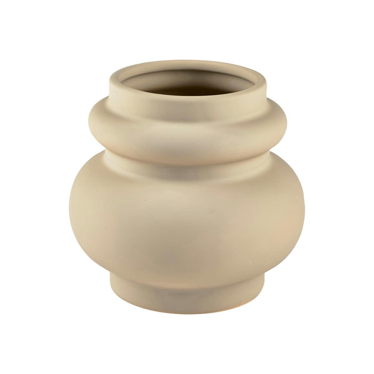 LIVING - Vase en argile beige sable