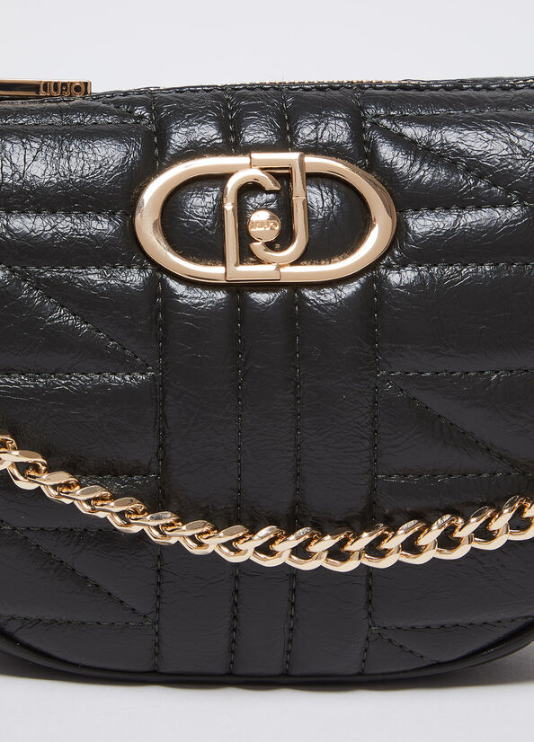 Mini pochette matelass&eacute; con catene