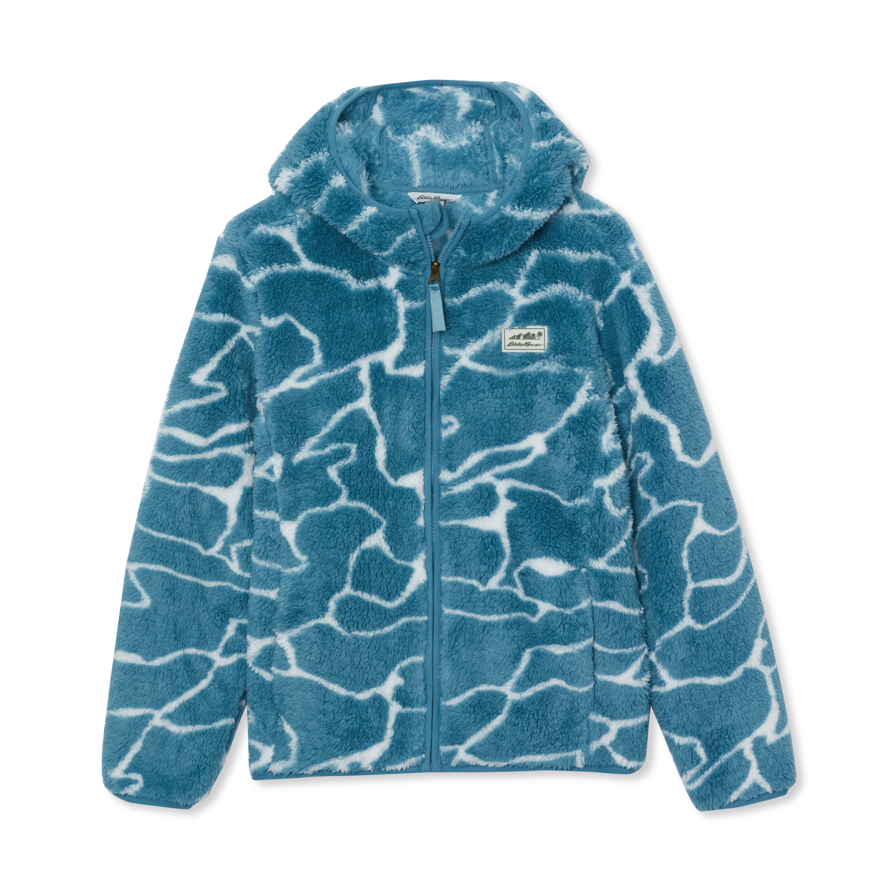 Kids' Hooded Quest Plush Fleece Jacket - Print