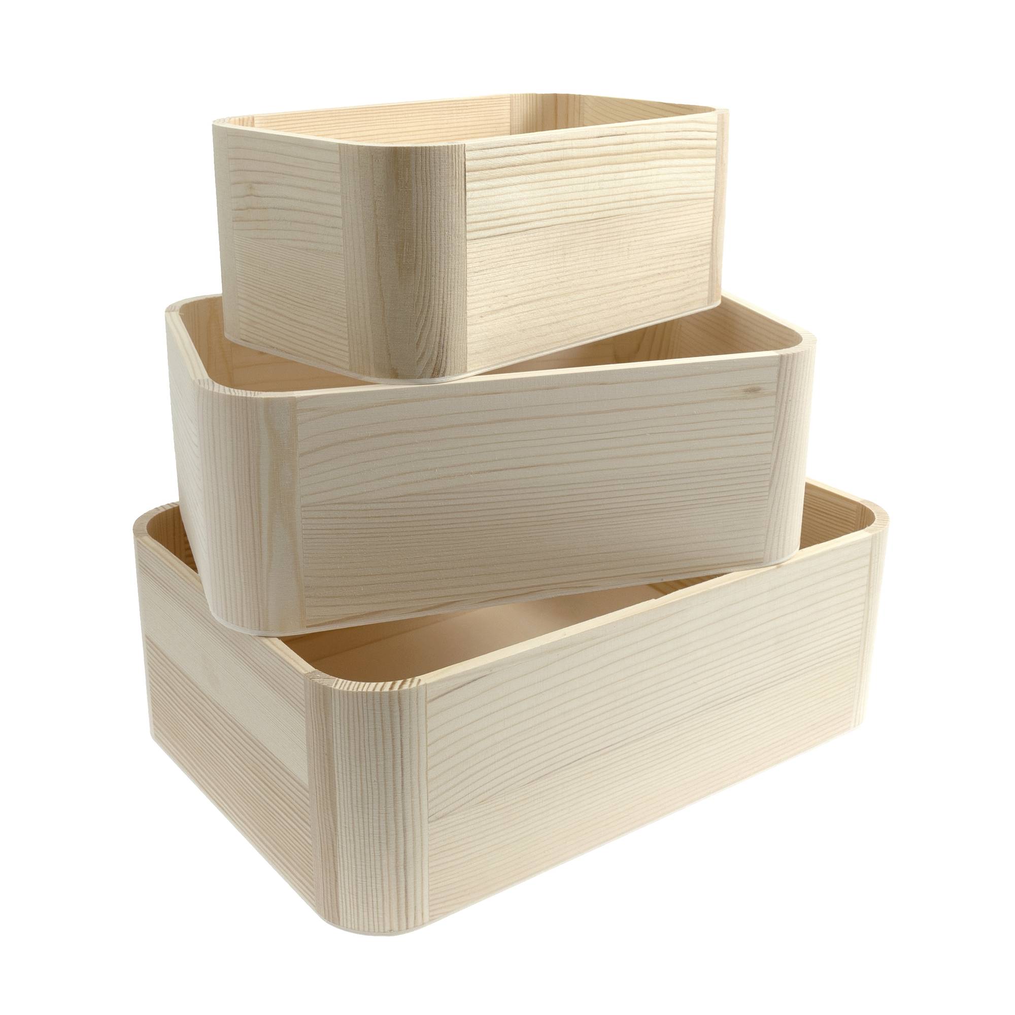 Wooden Deco Storage Set 3 Pieces