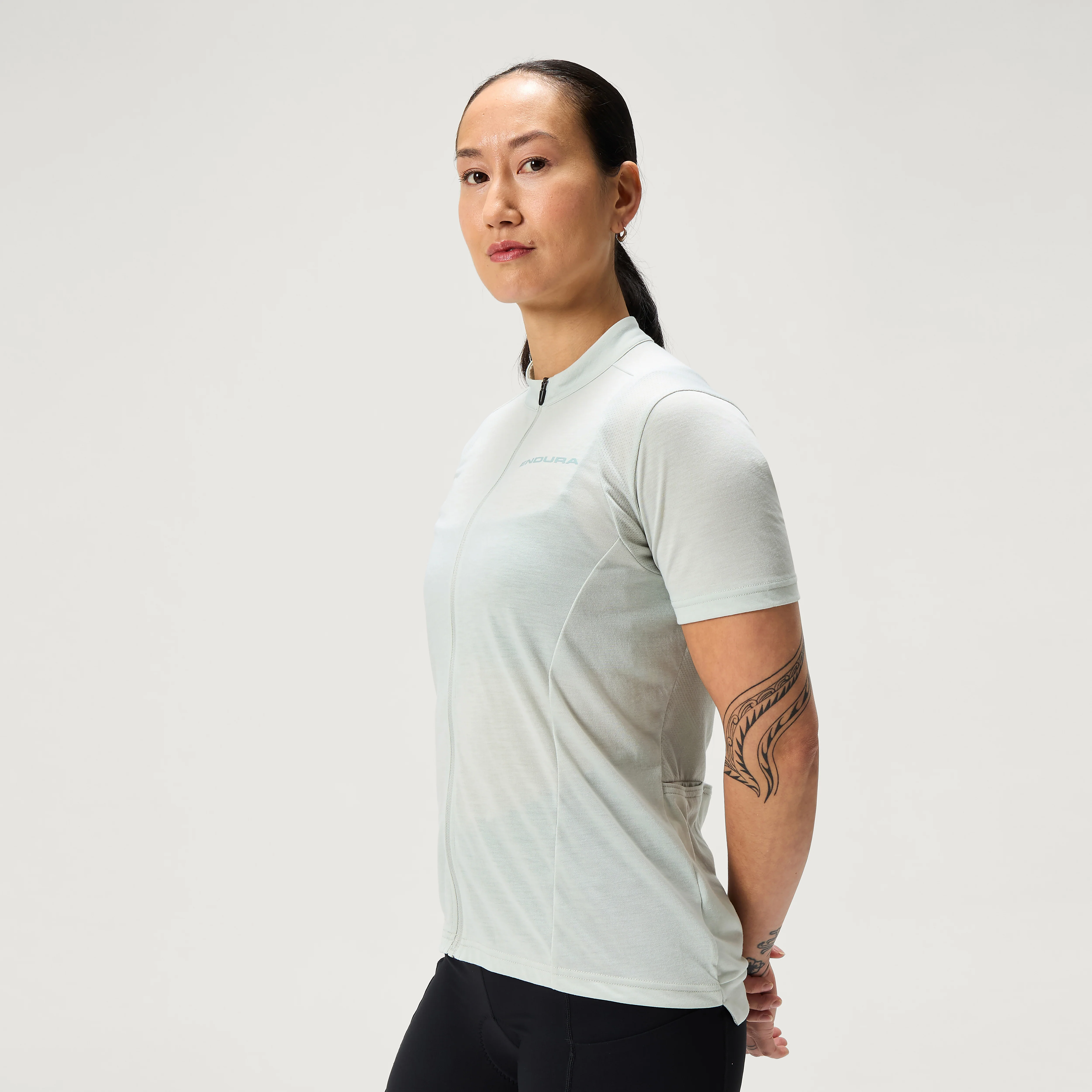Women's Loop S/S Zipped Jersey - Mains Grey