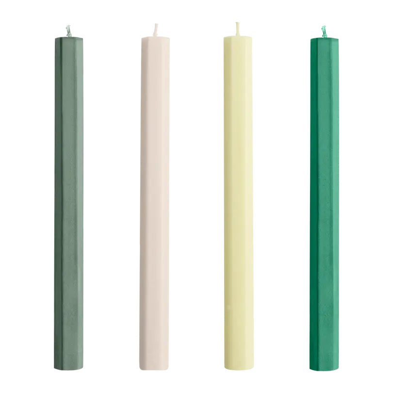 Kerze 4-teilig Hexagon Candle