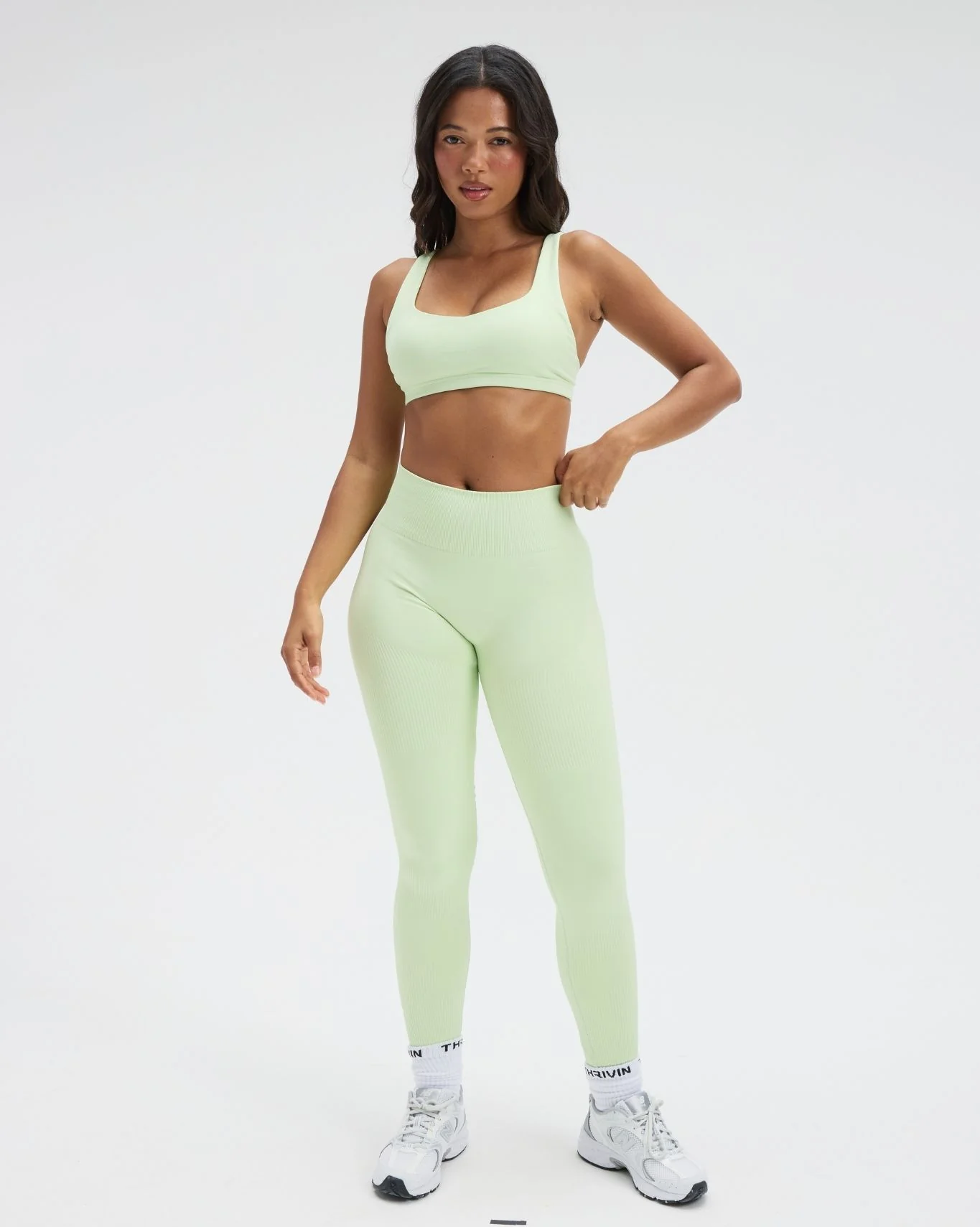 Elevate™ Sculpting High Waist Scrunch Leggings | Pistachio Green