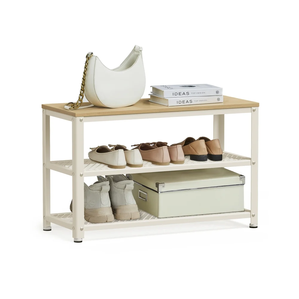 Banc à chaussures à 2 niveaux