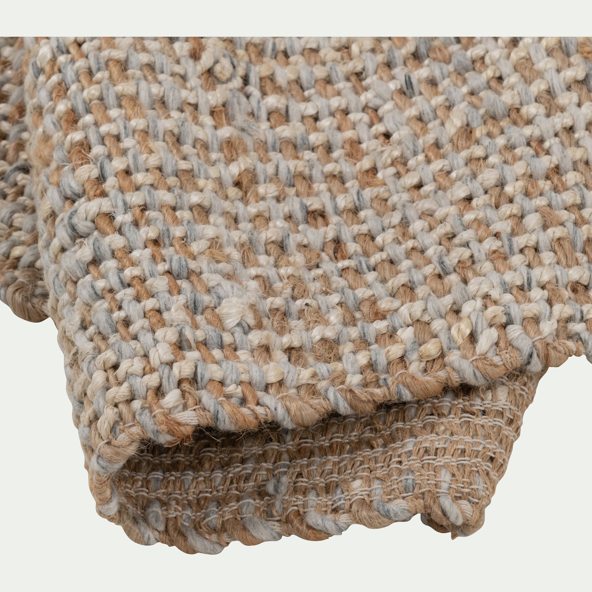 NIOLON - Tapis tressé en jute - naturel 200x290cm