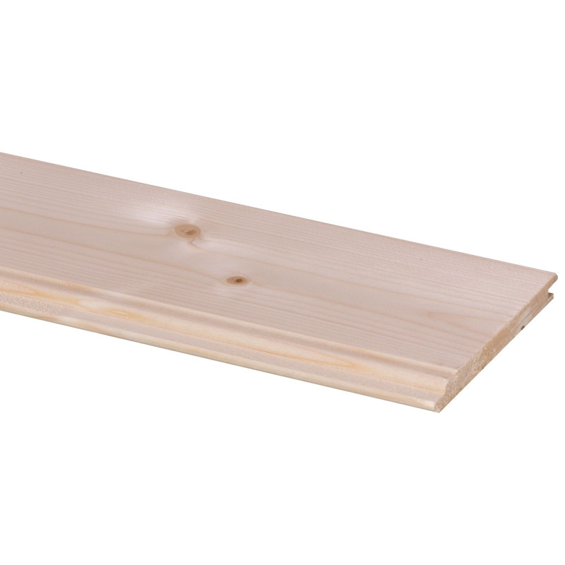 Lambris en bois de sapin blanc 270 x 13,2 x 1,2 cm 5 pièces CANDO