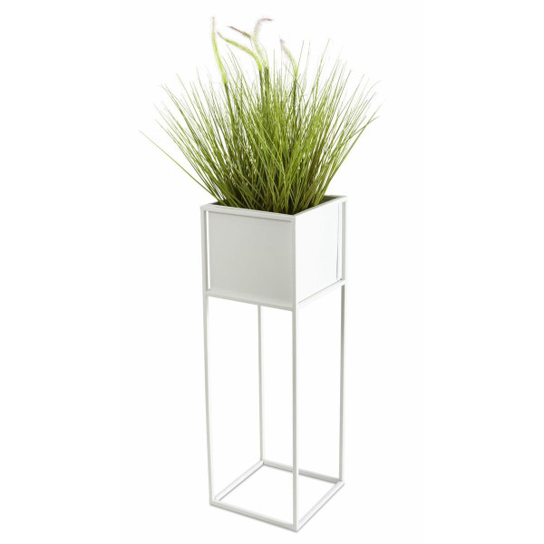 Nowoczesny kwietnik stojak biały 70 cm GLAM
