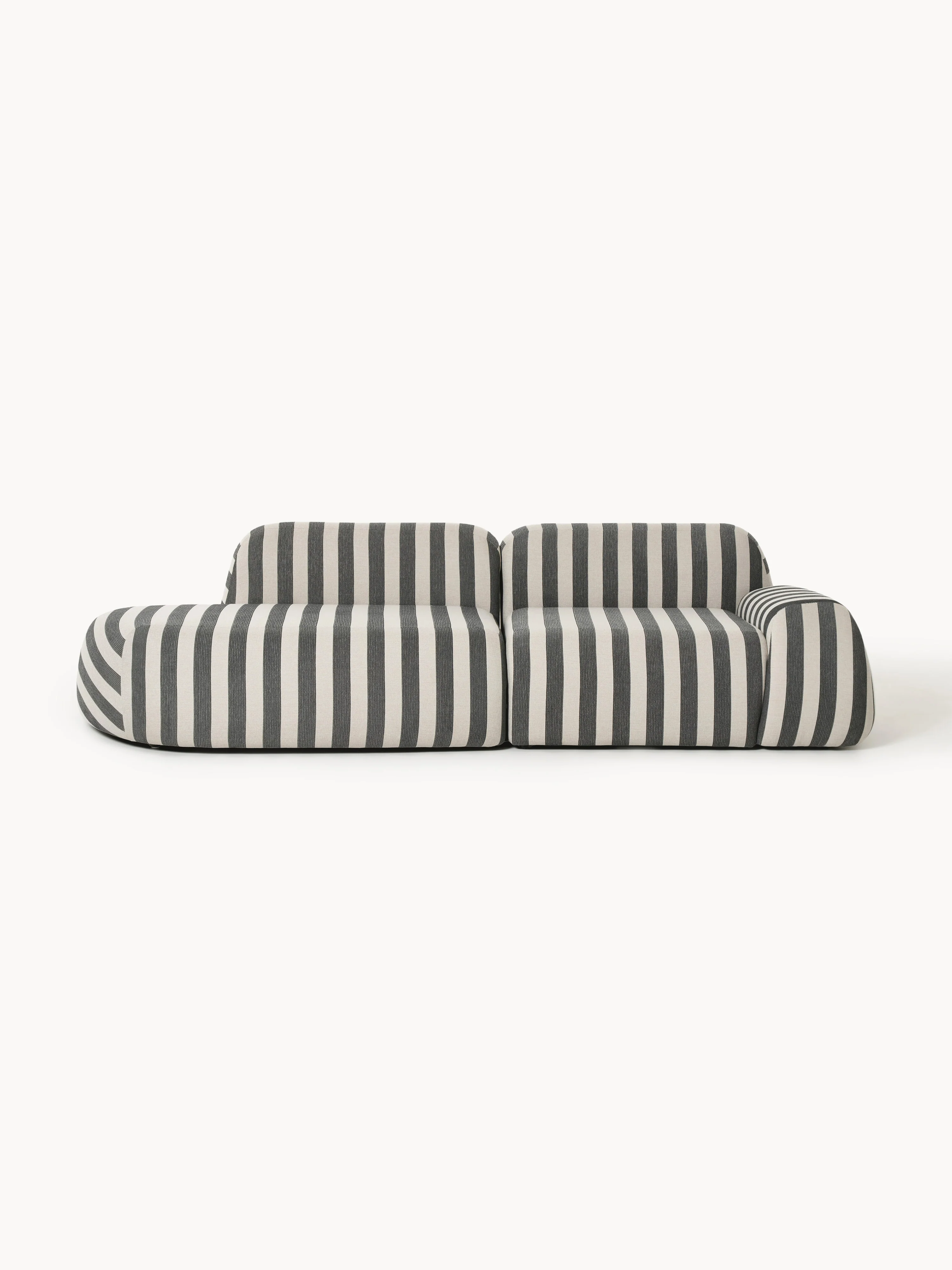Gestreifte modulare Chaiselongue Wolke
