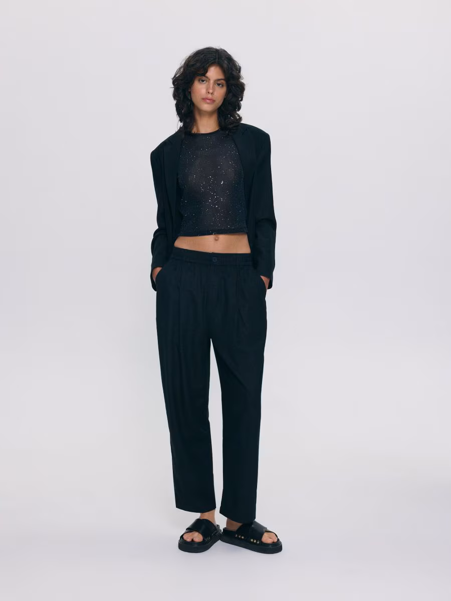Top With Metallised Yarn Blend