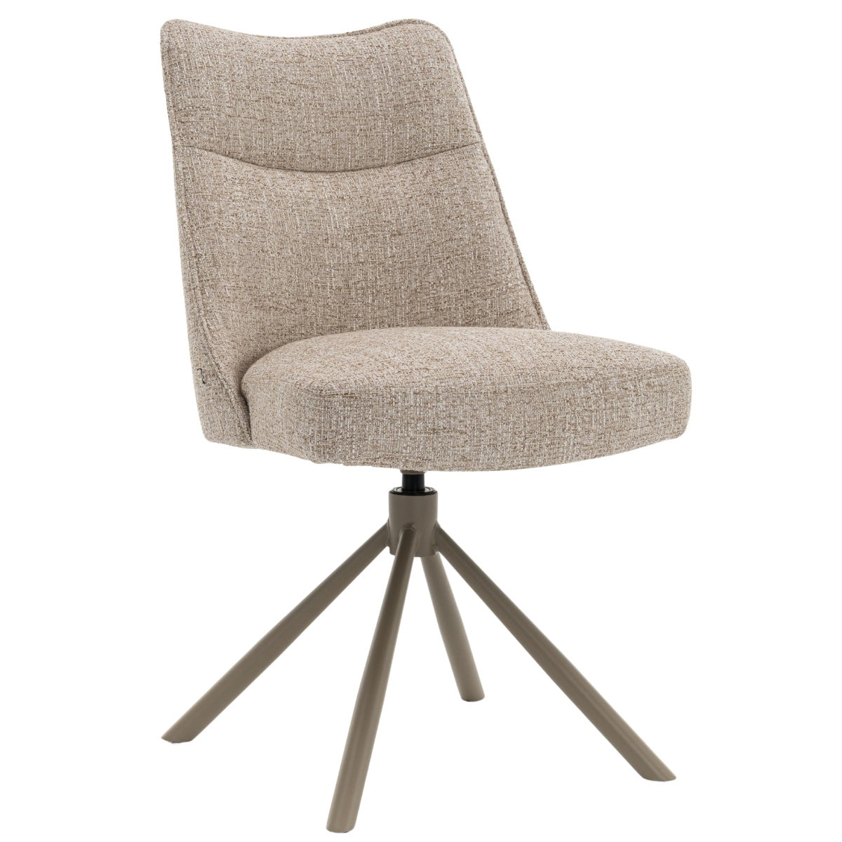 DÉJA Living Eetkamerstoel Meau - Beige/Taupe - Draaibaar - Set van 2