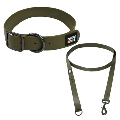 Rukka Biodipro Collar & Lead Set – Olive
