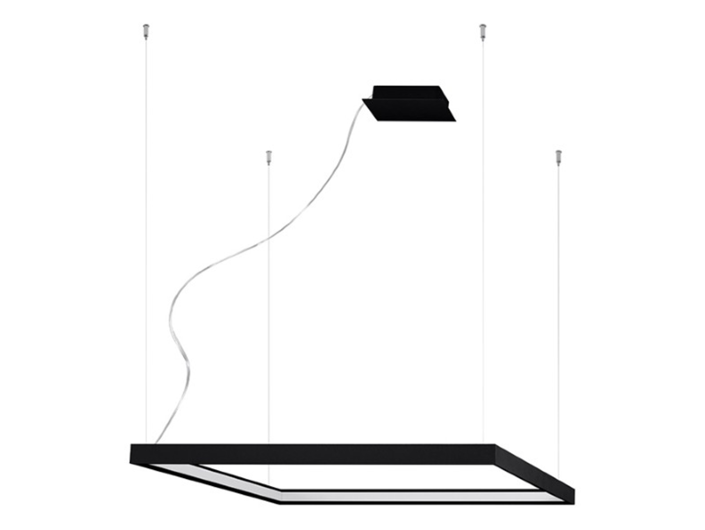 Lampa wisząca Nelya LED aluminiowa czarna