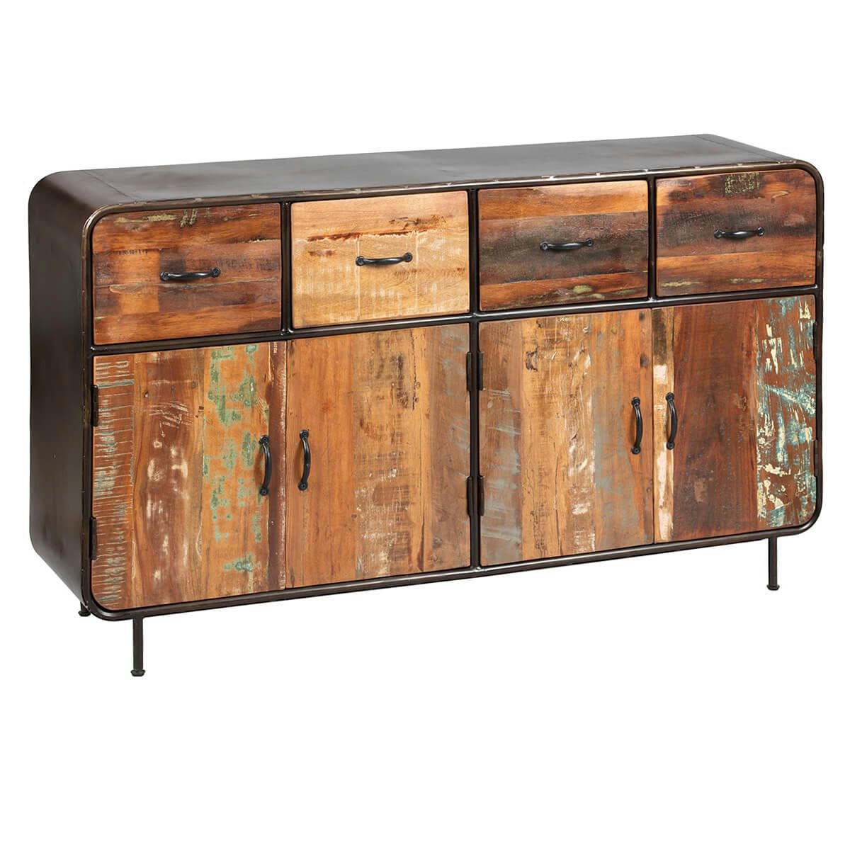 REPLAY - Buffet  4 portes 4 tiroirs aspect vieilli