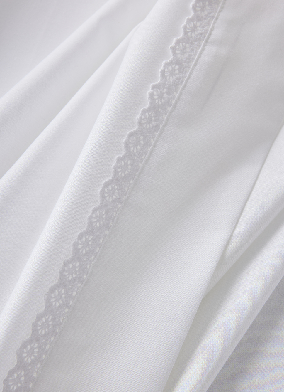 DRAP PLAT EN PERCALE RAPHAELLE BLANC