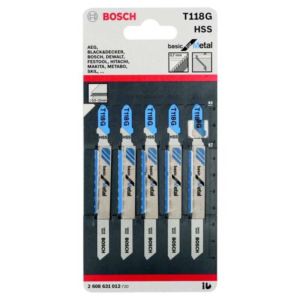 STIKKSAGBLADSETT BOSCH T118G 51 MM 5 STK