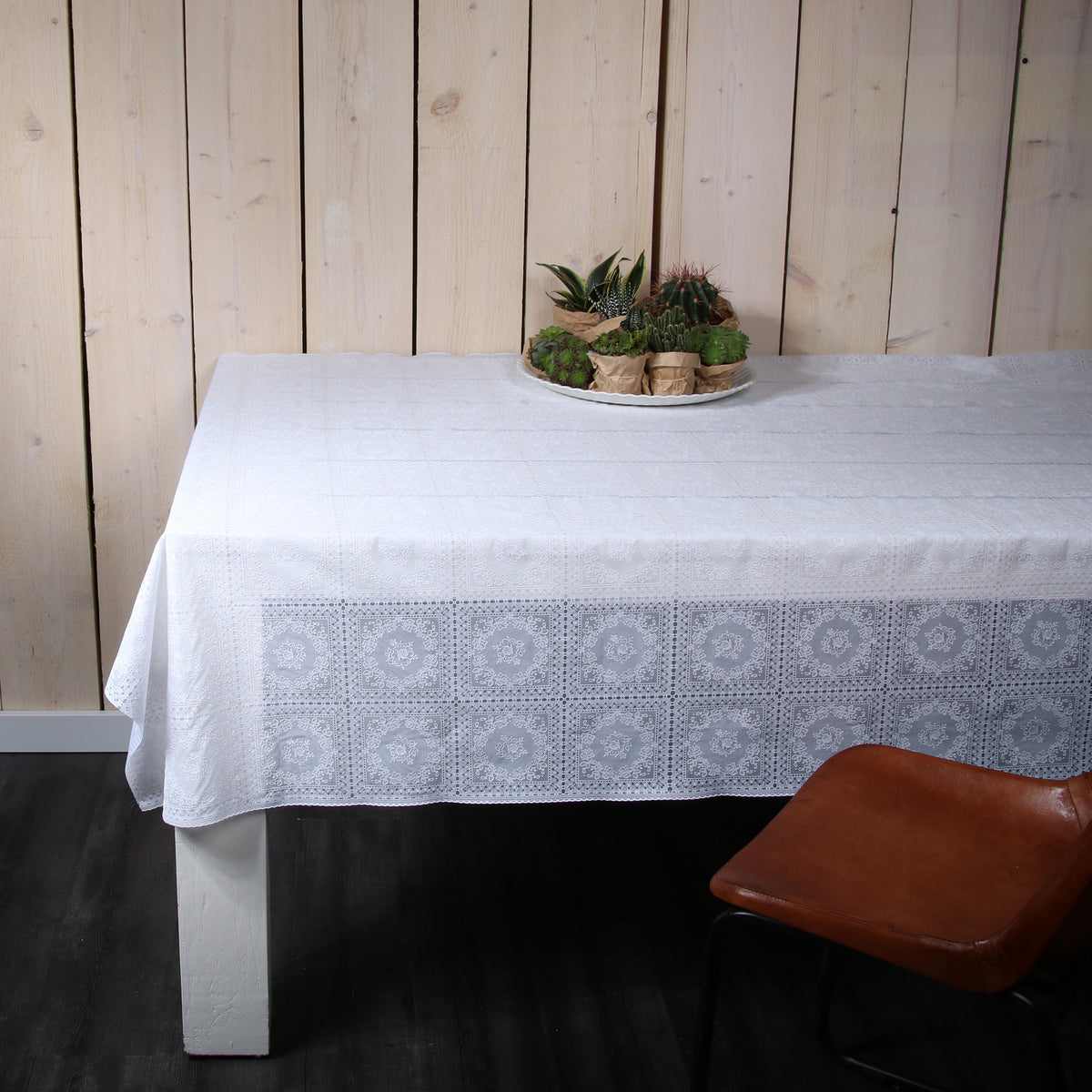 Art for the Home Tafelzeil - Kant - Wit - 180x140 cm