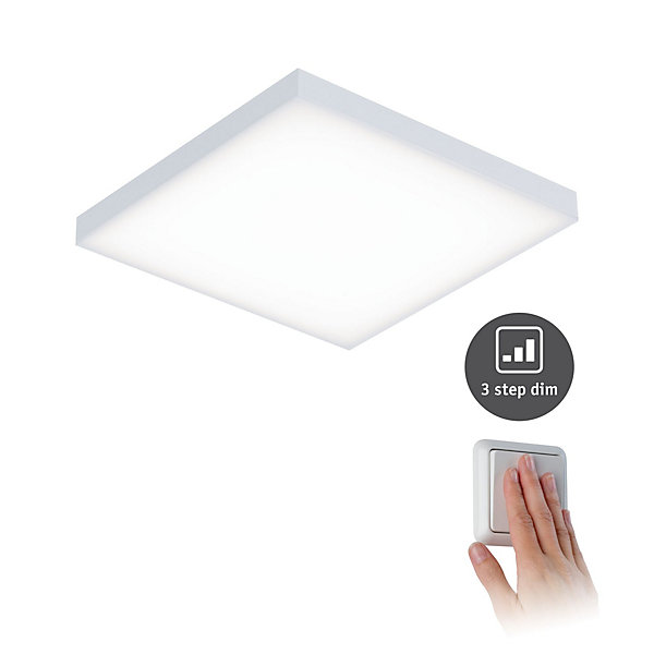 Panneau LED 3-Step-Dim Velora carré 225x225mm 12W 1200lm 3000K Blanc gradable