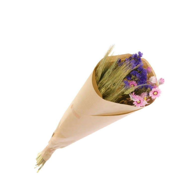- Bouquet de fleurs séchées bleu/rose S