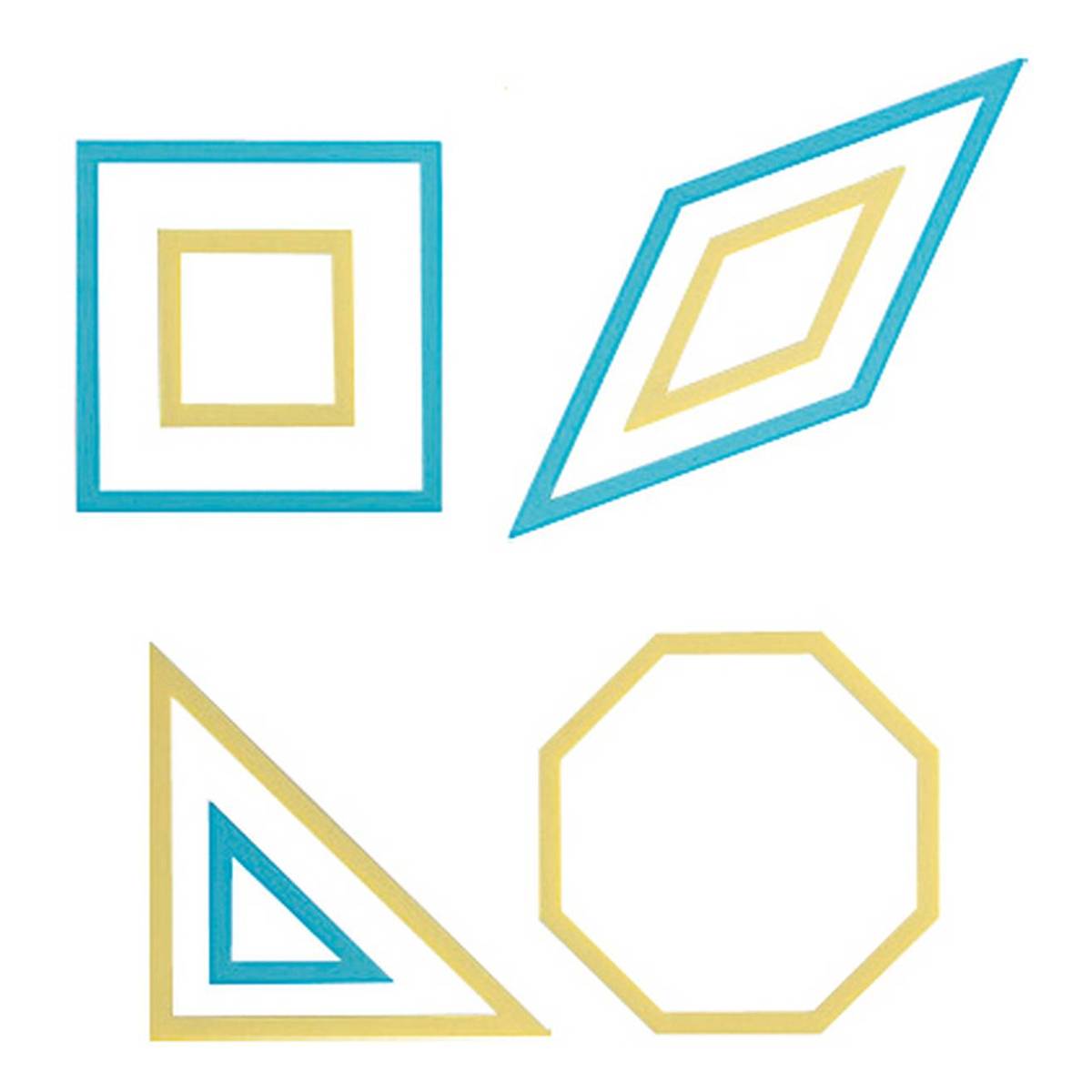 Clover Square and Octagon Patchwork Templates 7 Pieces