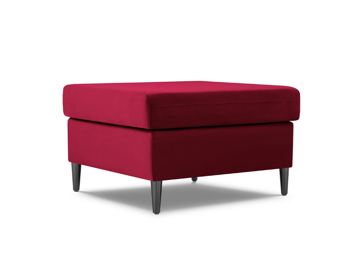 Cosmopolitan Design Poef Kyoto flueel, rood - 70x70x45cm
